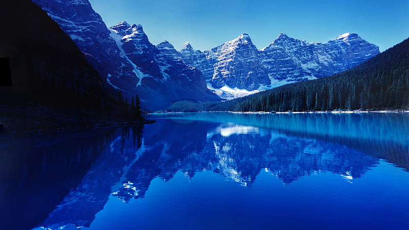 moraine lake, canada, reflection, mountain, scenic, Landscape, HD wallpaper