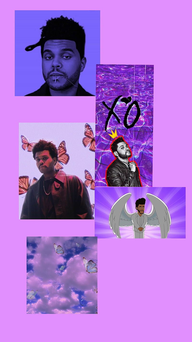 The Weeknd , aesthetic, purple, HD phone wallpaper