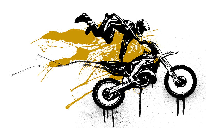 MX Splatter, x games, dirtbikes, mx, style, motocross, HD wallpaper