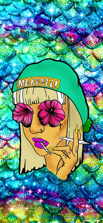 Smoking, 420, cannabis, colorful, girly, glitter, pot, sparkles, stoner, HD phone wallpaper