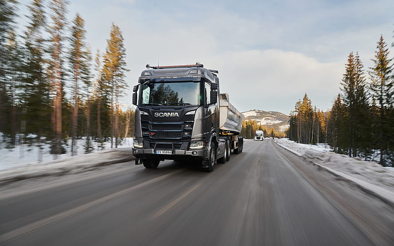 Scania R650 XT winter, 2020 trucks, dump trucks, LKW, cargo transport, 2020 Scania R650 XT, trucks, Scania, HD wallpaper
