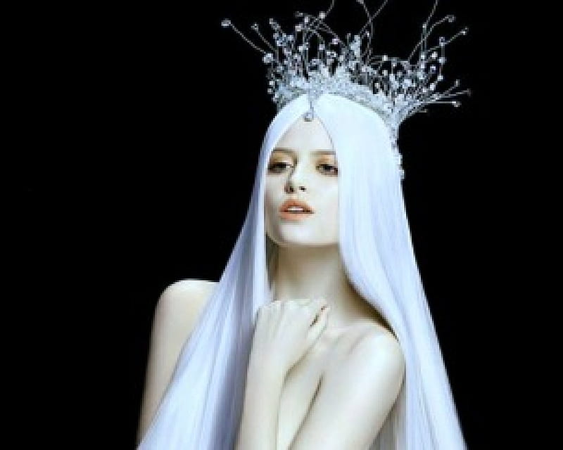 Snow Queen, crown, fantasy, Queen, woman, HD wallpaper | Peakpx