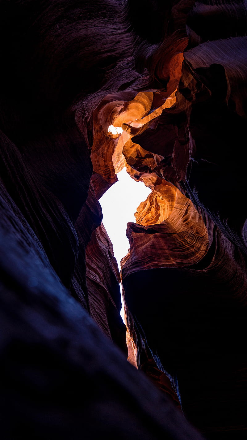 cave, canyon, dark, rocks, HD phone wallpaper
