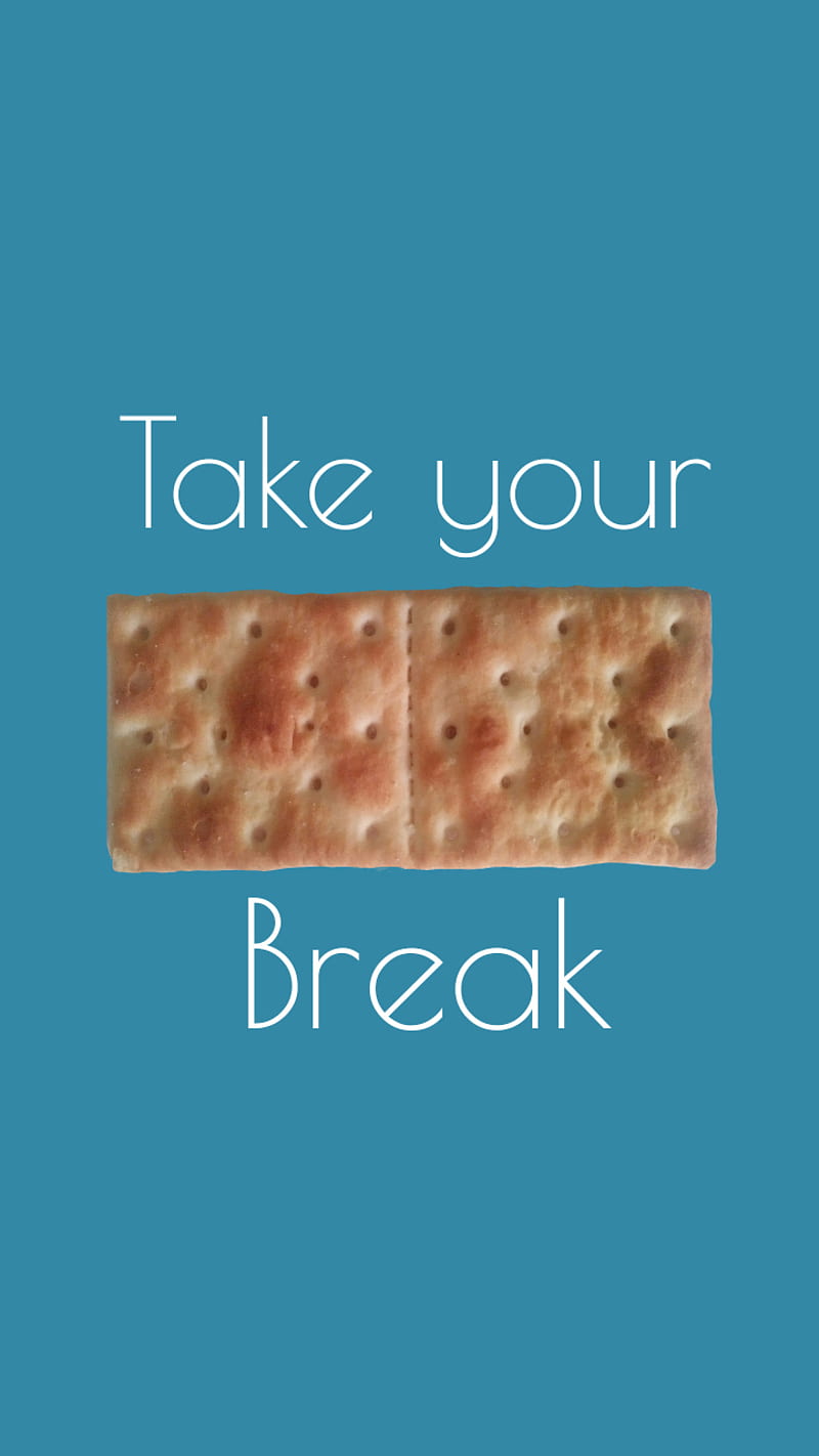 Take your break, blue, busy, cool, cracker, food, pause, time, tired, HD phone wallpaper