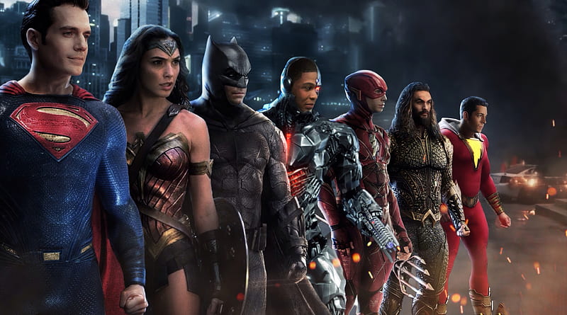 Justice League Heroes Among, justice-league, superheroes, artwork, HD wallpaper