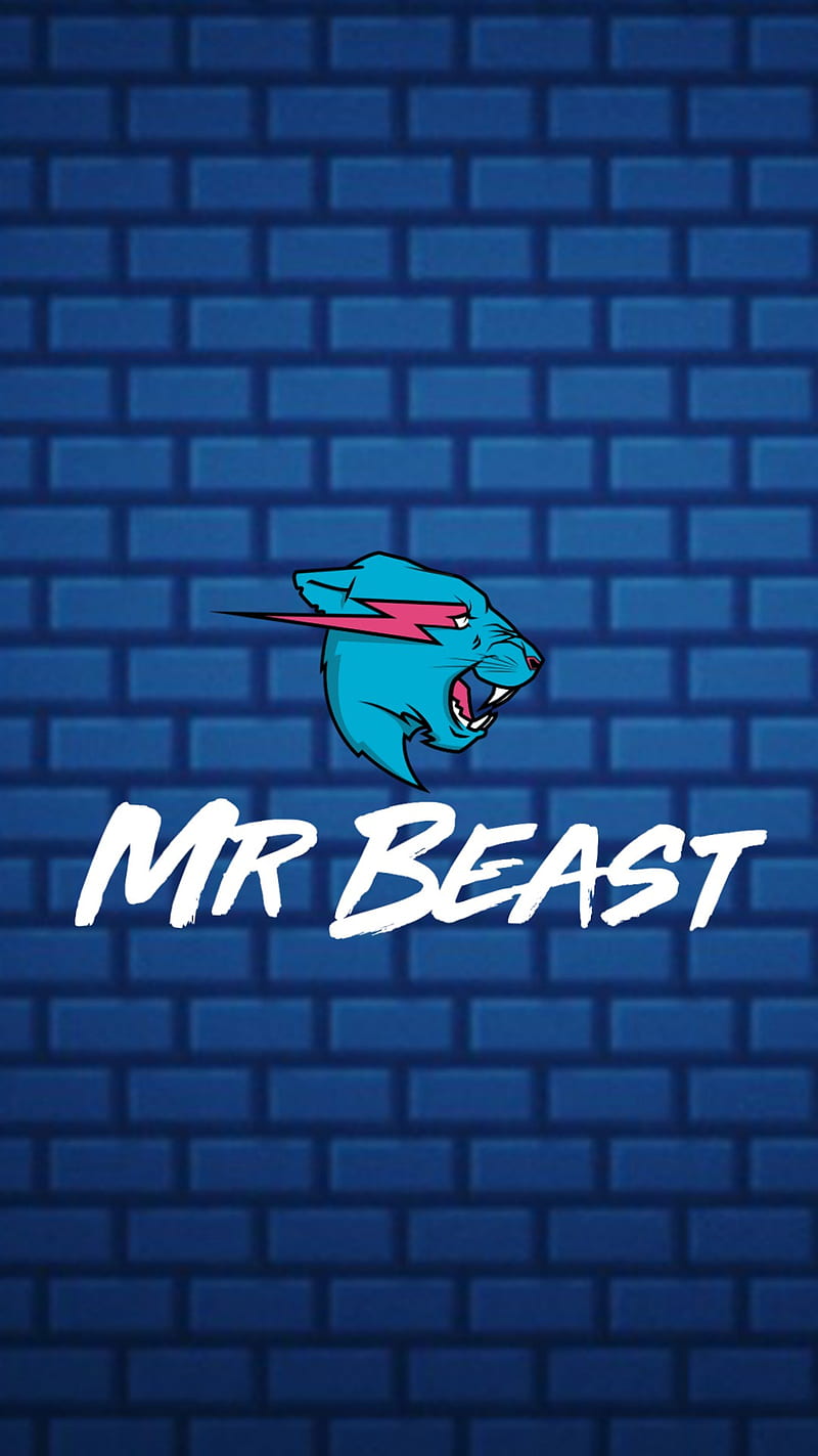 Download Eye-Catching Mr. Beast Logo in Vivid Magenta Wallpaper