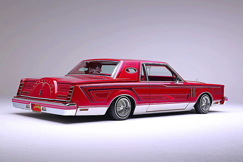 1981-Lincoln-Continental-Mark-VI, Red, 1981, Lincoln, Lowrider, HD wallpaper