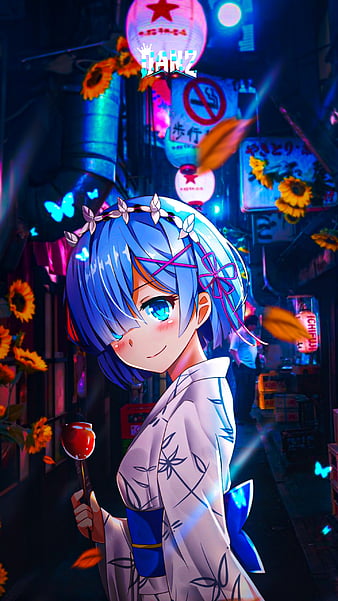 Anime Girl Rem Re:Zero 4K Wallpaper #4.2766