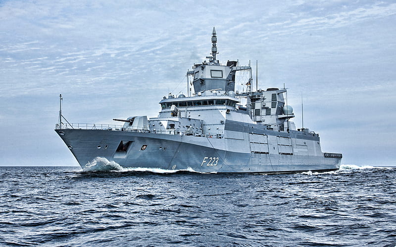 Nordrhein-Westfalen, F223, German frigate, Baden-Wurttemberg-class, German Navy, german warships, NATO, HD wallpaper