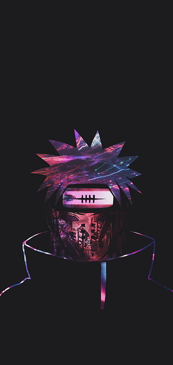 Naruto Neon, black, simple, anime, HD phone wallpaper