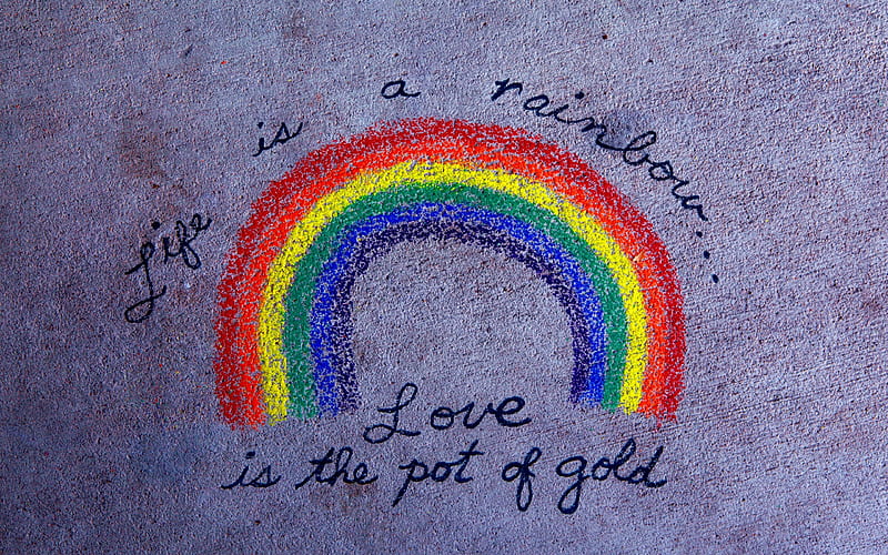 life is a rainbow-love, HD wallpaper