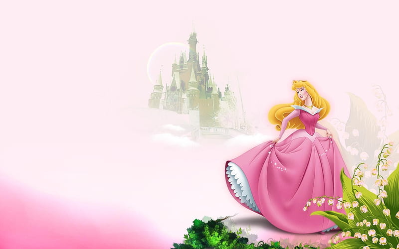 Princess Aurora, dress, sleeping beauty, aurora, blonde, child