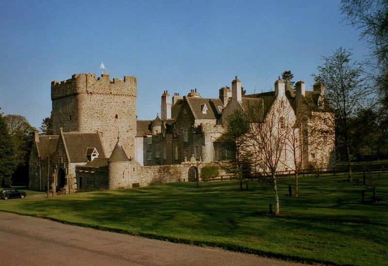 Scottish castle, scotland, banchory, old, castle, HD wallpaper