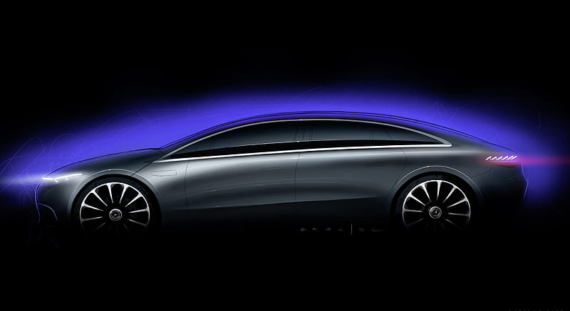 2022 Mercedes-Benz EQS - Design Sketch , car, HD wallpaper