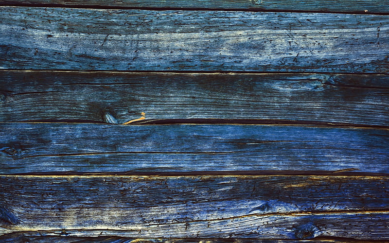 old blue planks, wooden blue background, blue wooden texture, old wood, HD wallpaper