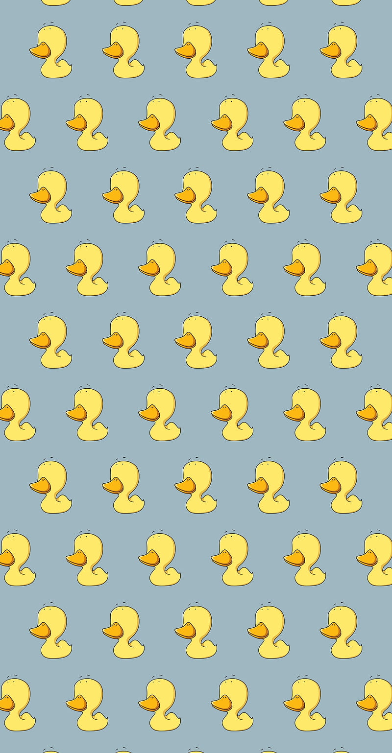 Ducky cute duck pastel pattern repeat yellow HD phone wallpaper   Peakpx