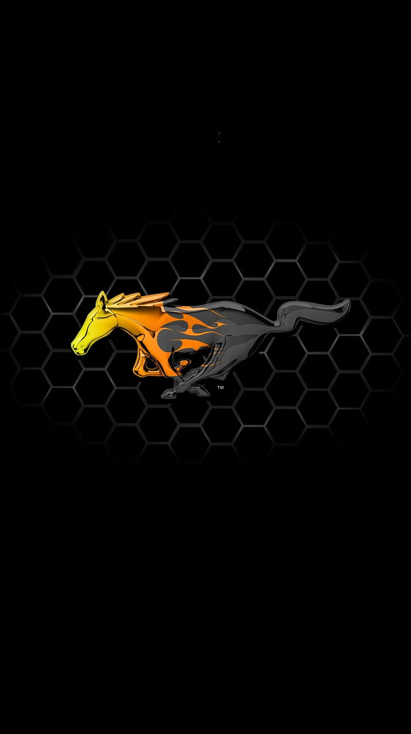 Mustang, parrilla logo, Fondo de pantalla de teléfono HD | Peakpx
