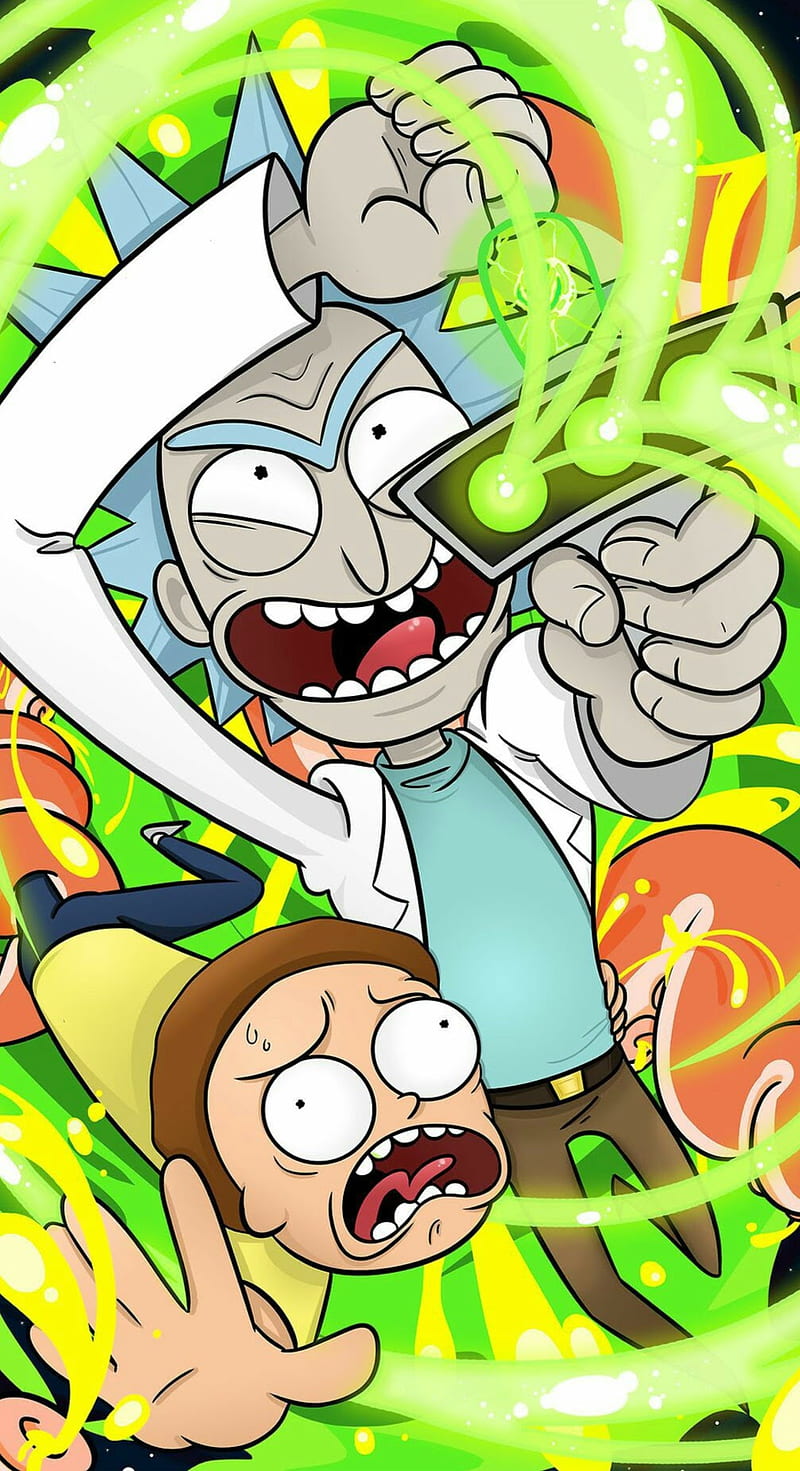 Rick and Morty oled, adult, swim, HD phone wallpaper