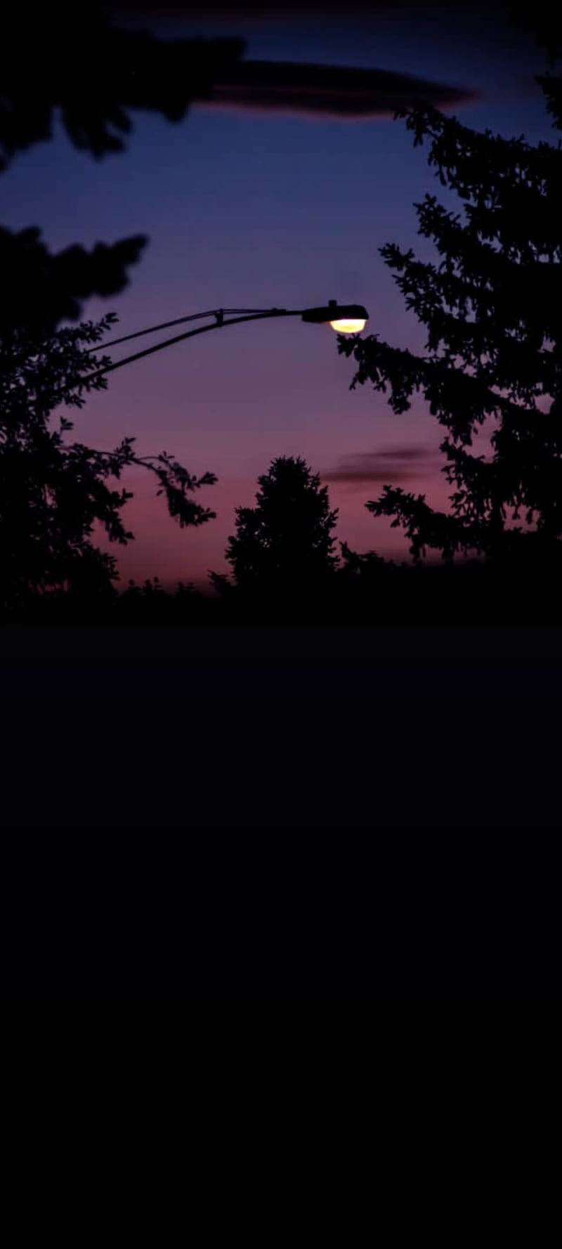 Light purple haze, dark, mood, moon, night, silhouettes, sunset, HD phone wallpaper
