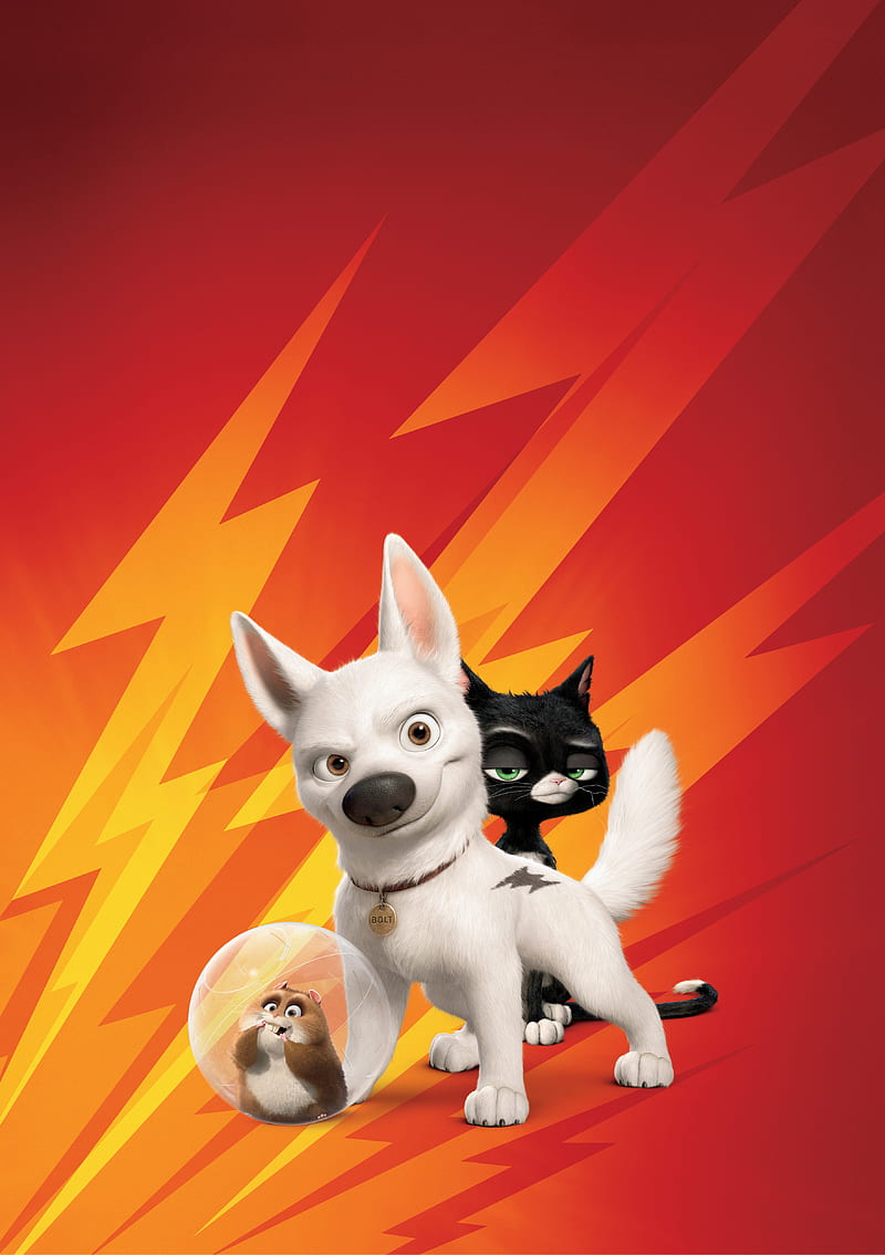Bolt, animacion, cartoons, disney, dog, pelicula, pixar, HD phone wallpaper