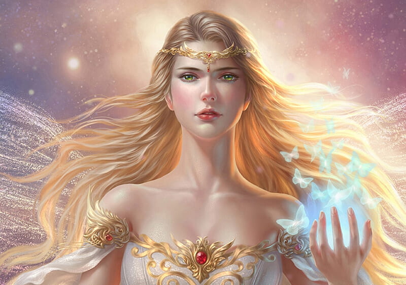 Goddess of light, frumusete, fantasy, luminos, crystalrain272, girl, goddess, hand, light, crystalrain, HD wallpaper