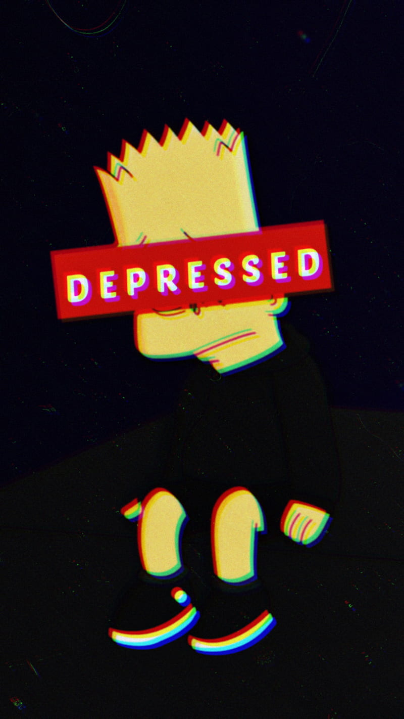 Download Bart Simpson Feels Lost and Depressed Wallpaper