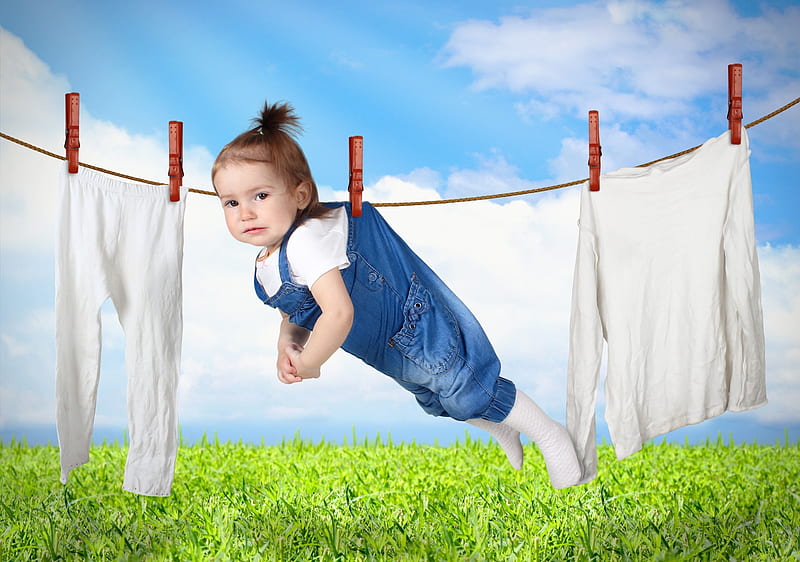Ups!, green, laundry, copil, child, funny, white, baby, blue, HD wallpaper  | Peakpx