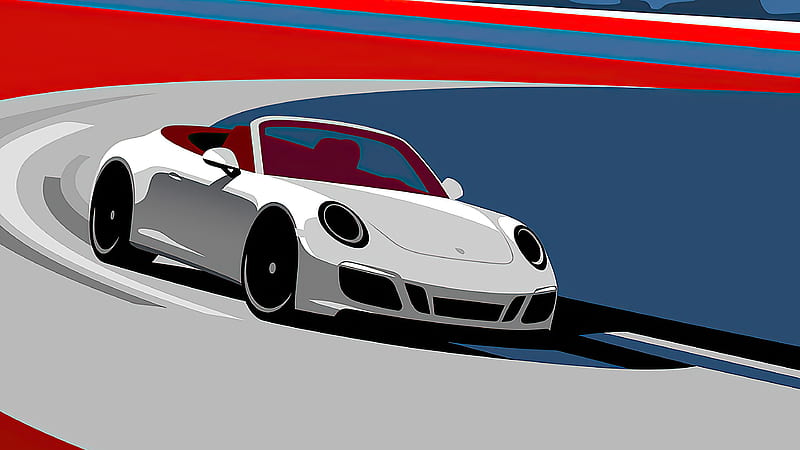 Porsche Artistic Art , porsche, carros, artist, artwork, digital-art, HD wallpaper