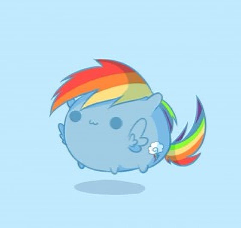 Rainbow Dash, art, lovely, bonito, rainbow, cartoon, sweet, cute, tiny, anime, pony, beauty, HD wallpaper