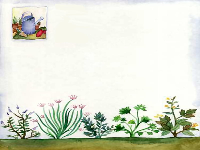 Herbal Garden, art, painting, herbs, garden, scenery, artwork, HD wallpaper