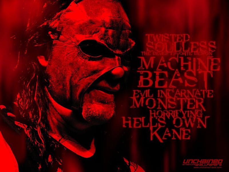 Evil Dwells in the Beast, The Monster Kane, red, wwf, kane, la maquina, wwe, demon, big, monster, ecw, devil, favorite, HD wallpaper