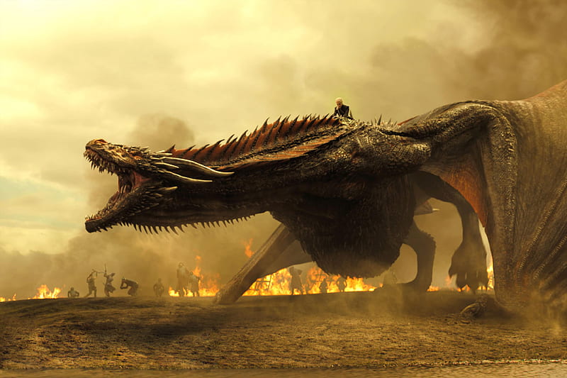 Game Of Thrones Season 7 Dragon And Khaleesi, game-of-thrones-season-7, game-of-thrones, tv-shows, dragon, HD wallpaper