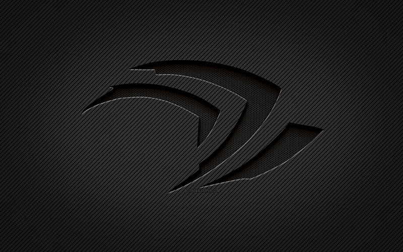 Nvidia carbon logo, , grunge art, carbon background, creative, Nvidia black logo, brands, Nvidia logo, Nvidia, HD wallpaper