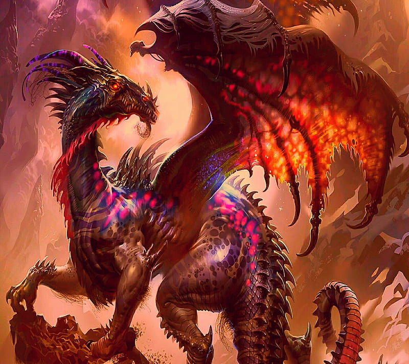Dargon, dragon, magic, HD wallpaper