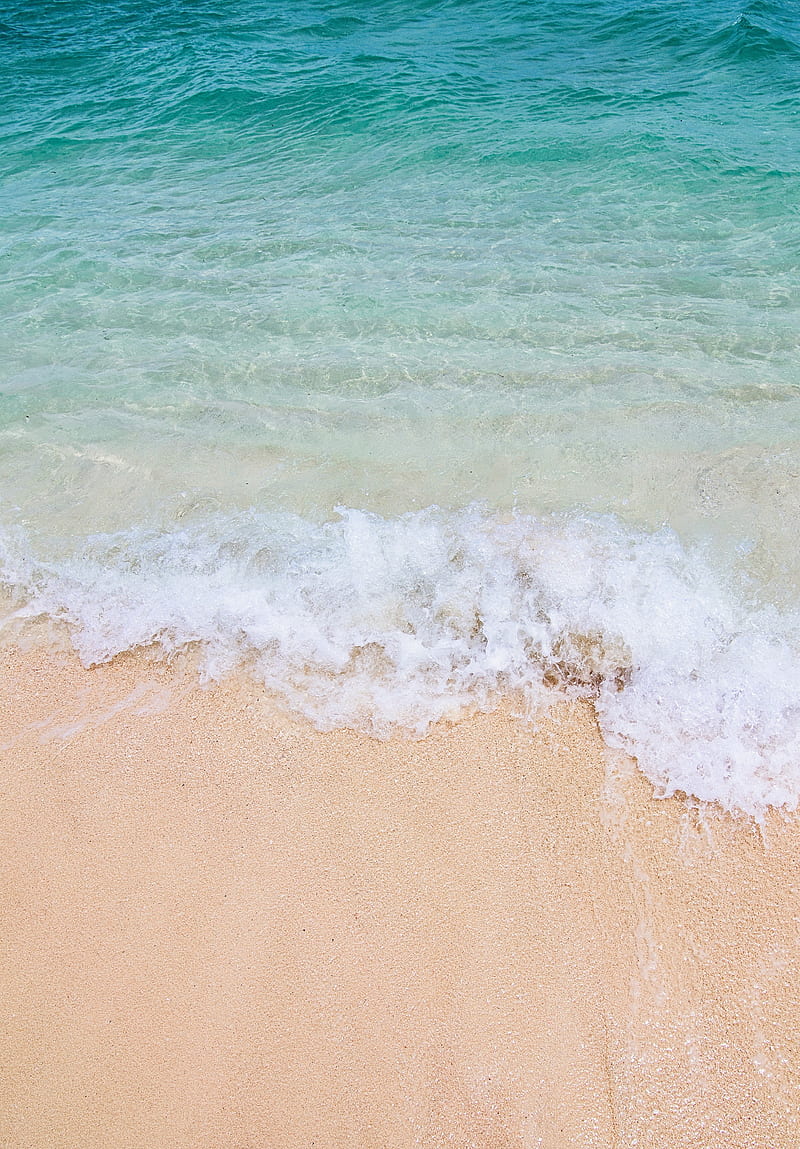 beach, sea, wave, water, sand, HD phone wallpaper