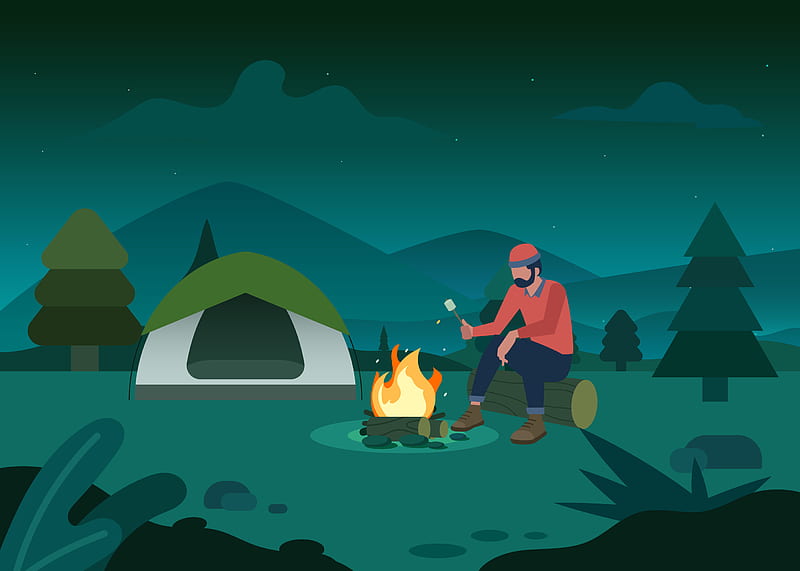 Camping Digital, HD wallpaper