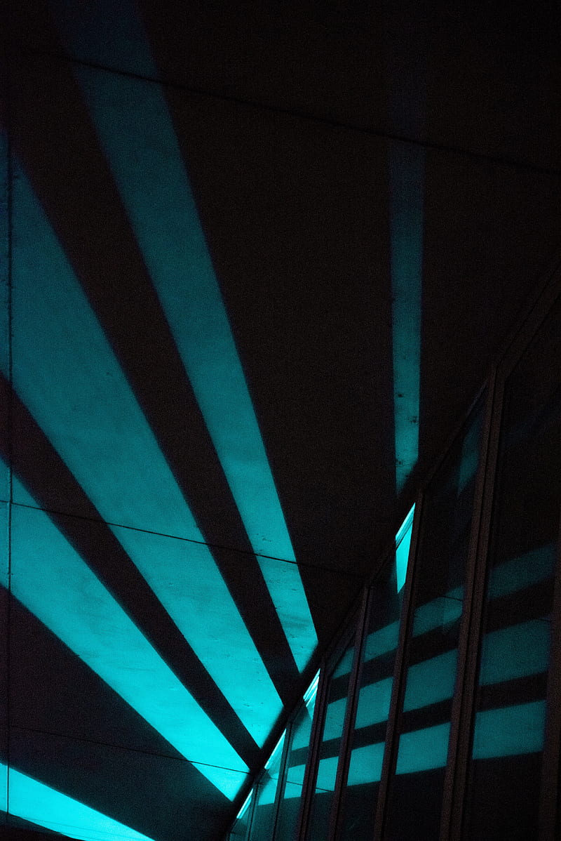 building, stripes, light, glow, dark, HD phone wallpaper