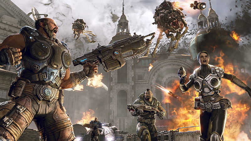 Download Gears Of War 3 Game Battle Wallpaper