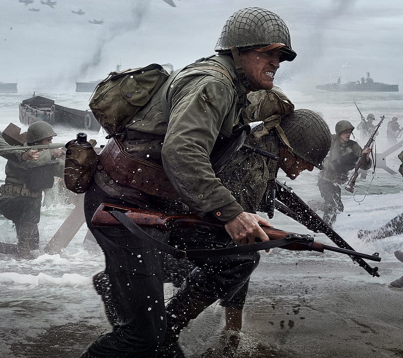 Call of Duty WW2, game, soldier, guerra, HD wallpaper