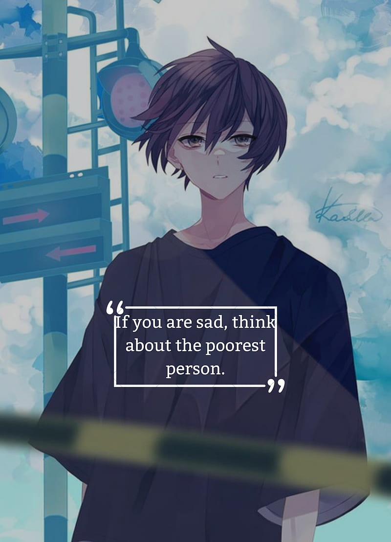 Anime quote, anime boy, qoute, quotes, HD phone wallpaper | Peakpx