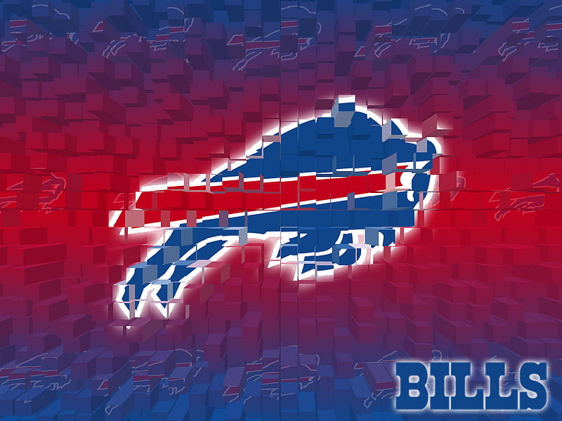 NFL Buffalo Bills, professional, 3d, logo, HD wallpaper