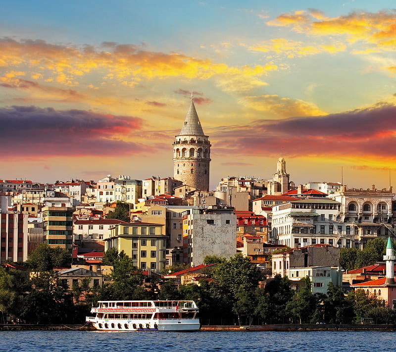 Galata Tower, galata kulesi, istanbul, HD wallpaper