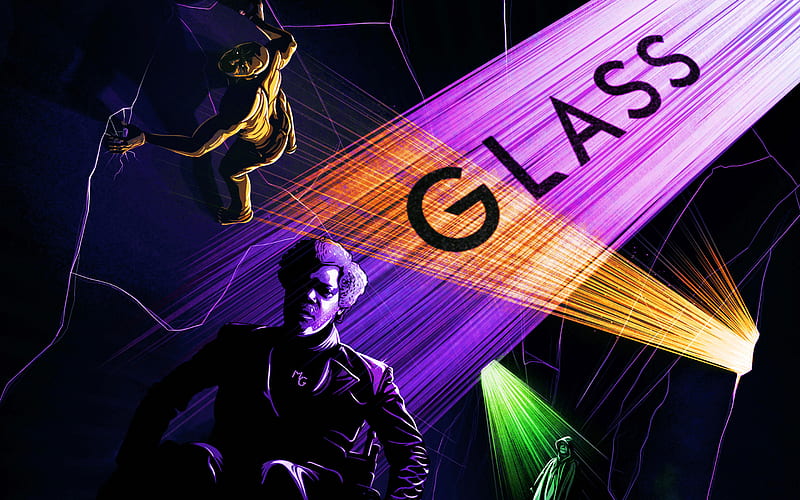 Glass, fan art, 2019 movie, drama, poster, Glass Movie, HD wallpaper