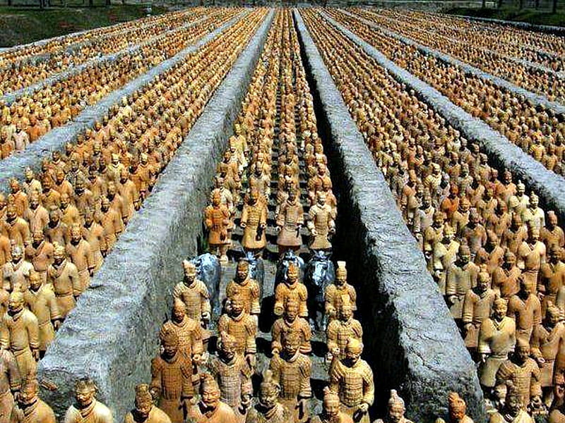 Terracotta Warriors ~ Xi'an, China, Museum, Terracotta, Buried, Warriors, HD wallpaper