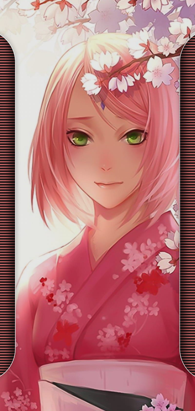 Haruno Sakura edit, art, Pink, anime girl, anime, HD phone wallpaper