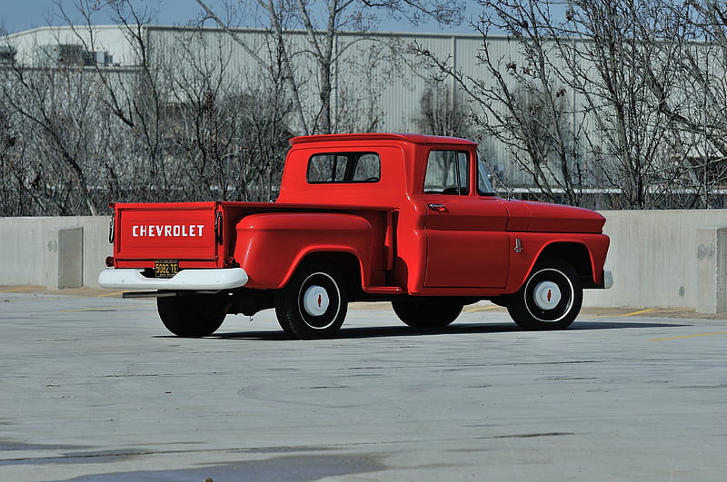 1963 chevrolet c10 pick up, building, truck, pick up, chevrolet, HD wallpaper