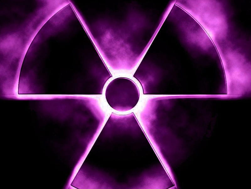 Radioactive, biohazard, nuclear, purple, HD wallpaper