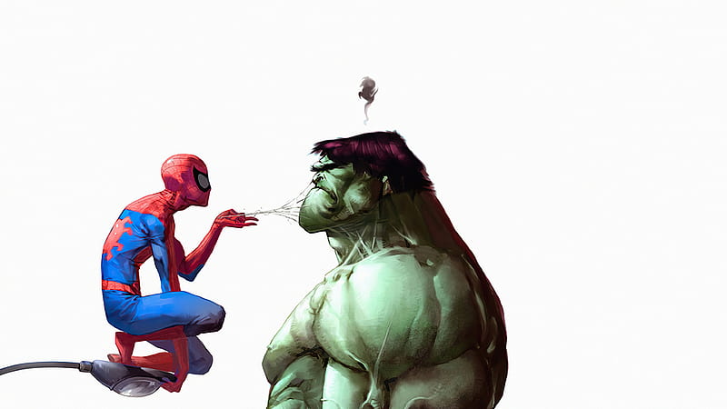 Spiderman Hulk Funny, spiderman, hulk, superheroes, HD wallpaper | Peakpx