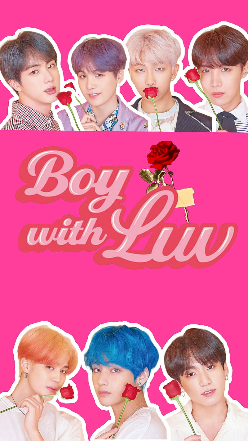 Boy with luv, army, bangtan, bangtan boys, bts, flower, halsey, k-pop, HD phone wallpaper