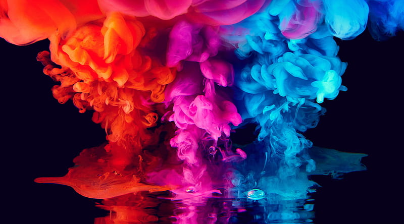 Paint in Water Background Ultra, Aero, Colorful, background, Paint, HD wallpaper